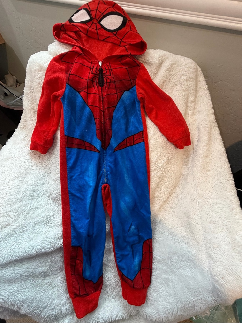 Marvel Red and Blue Spider-Man Hooded Jumpsuit